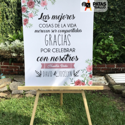 Rótulo de Agradecimiento Floral para Bodas